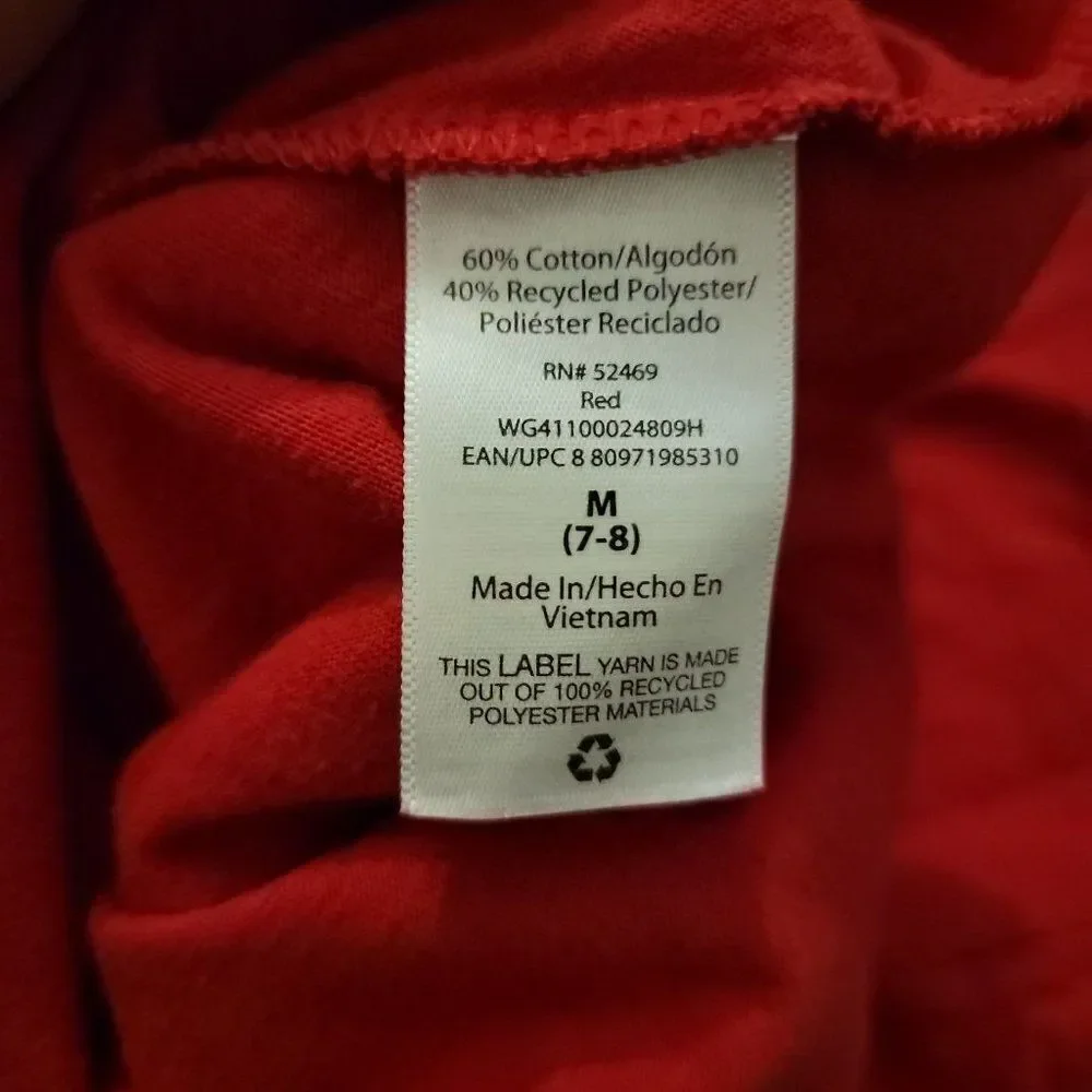 Wonder Nation Girls Red Round Neck Short Sleeve Pullover Midi Dress Size M 7/8